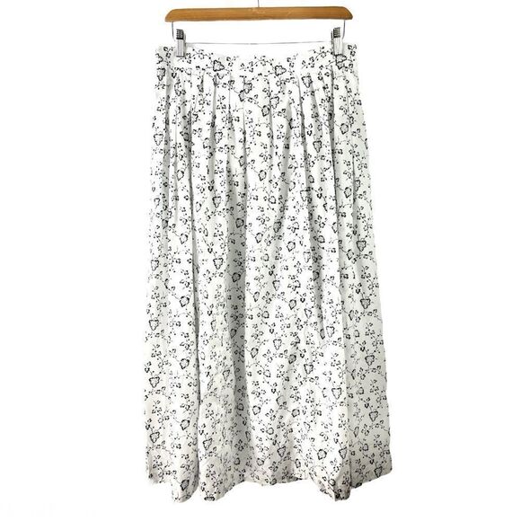 Nwt Deadstock Vintage Ports International White Floral Skirt Size 14 (L) - Picture 3 of 6